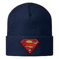Superman zimowa czapka zimowa, Organic Cotton Onesize Navy