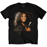 Whitney Houston koszulka, Vintage Mic Photo Black, męskie
