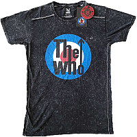 The Who koszulka, Target Logo Snow Wash Black, męskie