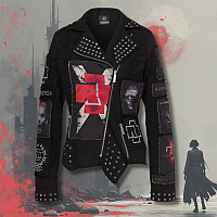 Rammstein kurtka, Metal Patches Zip BP Black, damska