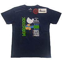 Woodstock koszulka, Poster Snow Washed Blue, męskie