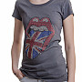 Rolling Stones koszulka, Classic UK Tongue Rhinestone, damskie