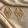 Rammstein náušnice z 1 mm silné nerez oceli vel. 43 x 50 mm 2 szt, Diamant Gold