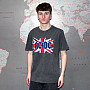 AC/DC koszulka, Flag Stone Wash Charcoal Grey, męskie