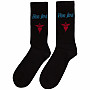 Bon Jovi ponožky, Dagger Heart Blue Logo Black, unisex - velikost 7 až 11 (40 až 45)