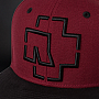 Rammstein czapka z daszkiem Snapback, Bordeaux Red & Black, unisex one size