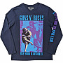 Guns N Roses koszulka długi rękaw, Get In The Ring Tour BP Navy Blue, męskie
