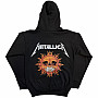 Metallica bluza, Worn Pushead Flaming Skull BP Black, męska