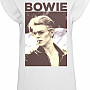David Bowie koszulka, David Smoking Girly White, damskie