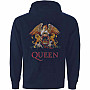 Queen bluza, Classic Crest Navy Zipped, męska