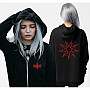 Slipknot bluza, 9 Point Star Zipped BP Black, damska