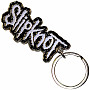 Slipknot brelok 60mm x 28mm, White Logo Black Border