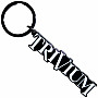 Trivium kovová brelok 65 mm, Logo Black Zinc