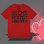 Rammstein koszulka, Sechs Herzen BP Red, męskie